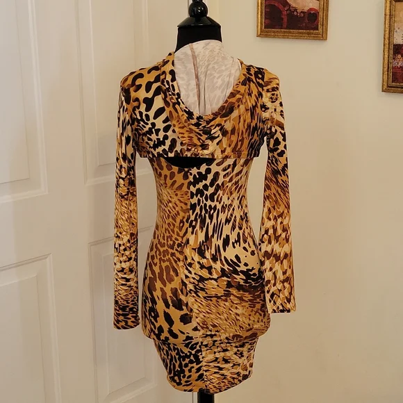 💥Animal Print Dress with Hoodie💥 - Picture 3 of 11